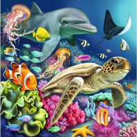 Puzzle 3x49 - Život pod vodou