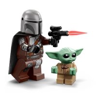 75436 Lego star Wars - Mandalorian a Grogu a spídrová motorka