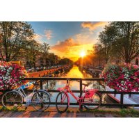 Puzzle 200 XL - Západ slunce v Amsterdamu