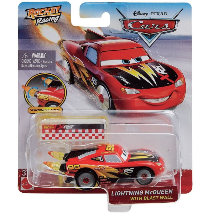 Cars – Rocket Racing Lightning McQueen With Blast Wall