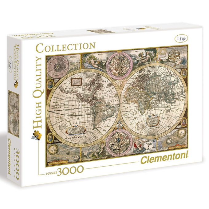 Puzzle 3000 - Starožitná mapa světa