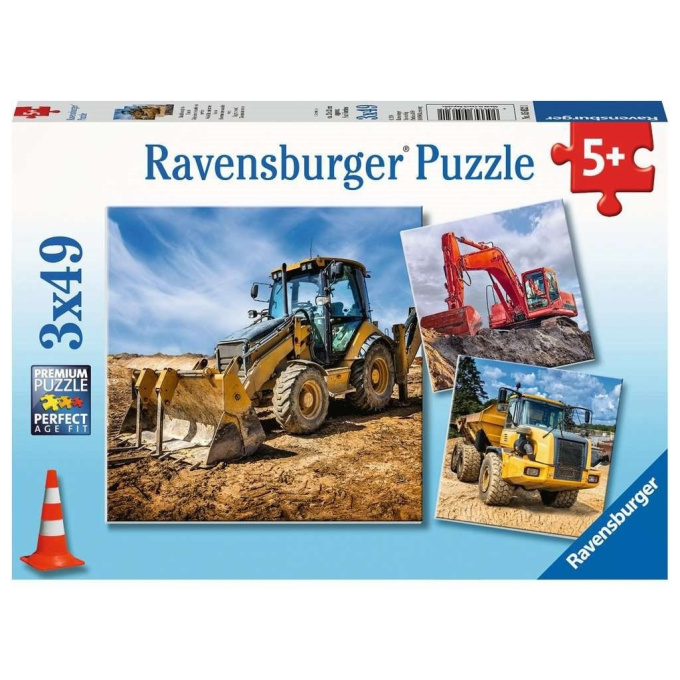 Puzzle 3x49 - Stavební vozidla