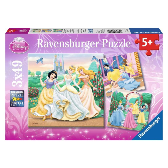 Puzzle 3v1 - Disney princezny