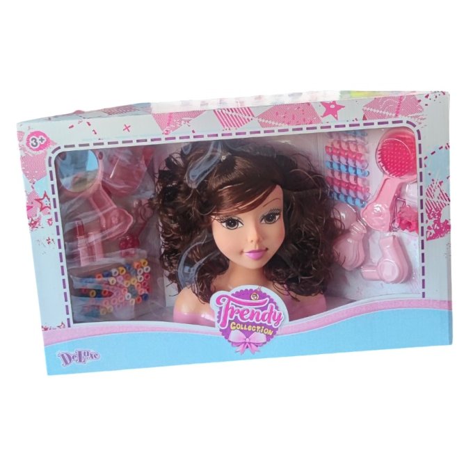 Česací hlava Brunetka