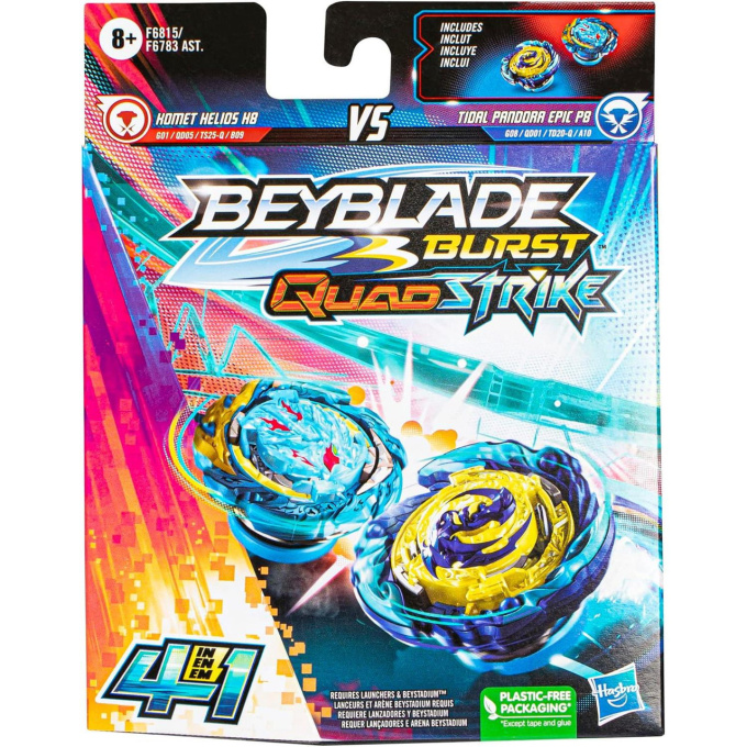 Beyblade - Burst Quadstrike Homet Helios H8 Vs Tidal Pandora Epic P8