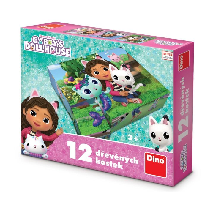 Gabby's Dollhouse – Dřevěné kostky 12 ks