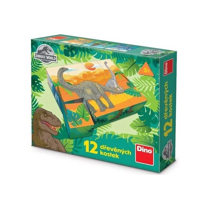 Jurassic World – Dřevěné kostky 12 ks
