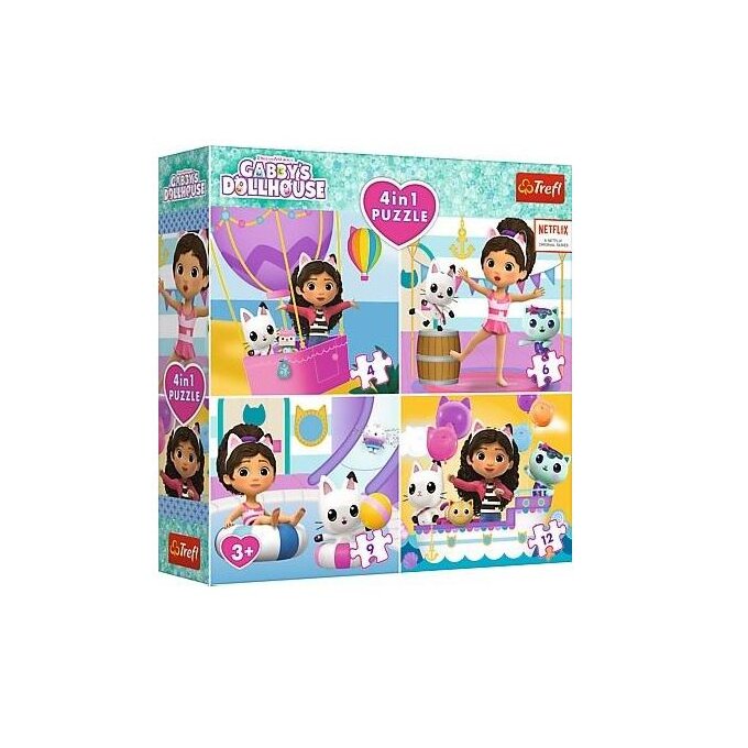 Puzzle 4v1 - Gabby's Dollhouse