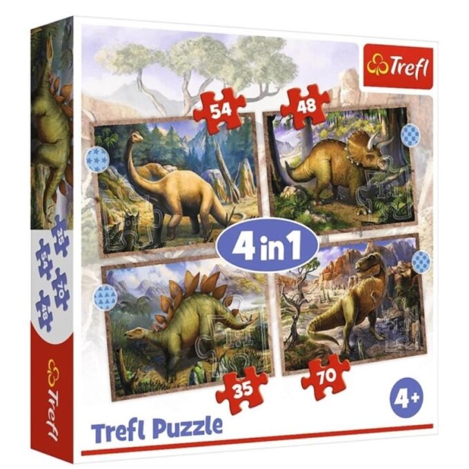 Puzzle 4v1 – Dinosauři