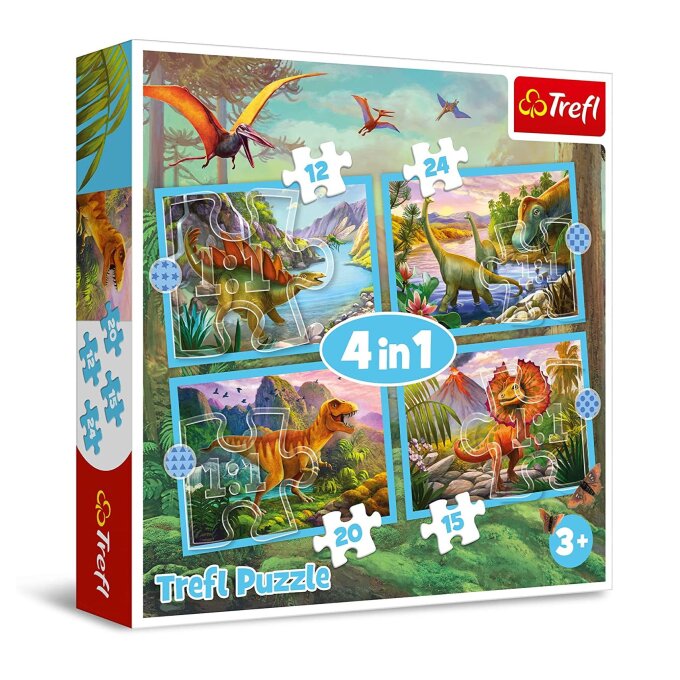 Puzzle 4v1 – Dinosauři