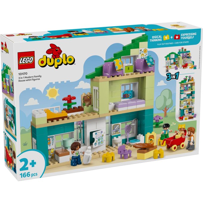 10470 Lego Duplo – Moderní rodinný dům 3 v 1 s figurkami
