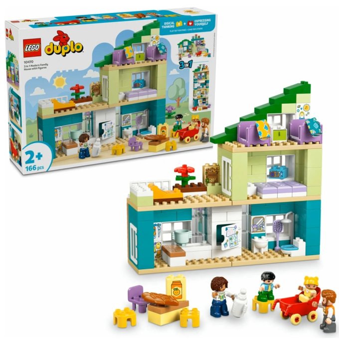 10470 Lego Duplo – Moderní rodinný dům 3 v 1 s figurkami