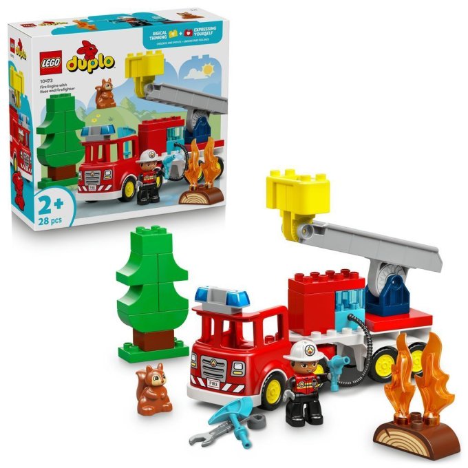 10473 Lego Duplo – Hasičské auto s hadicí a hasičem