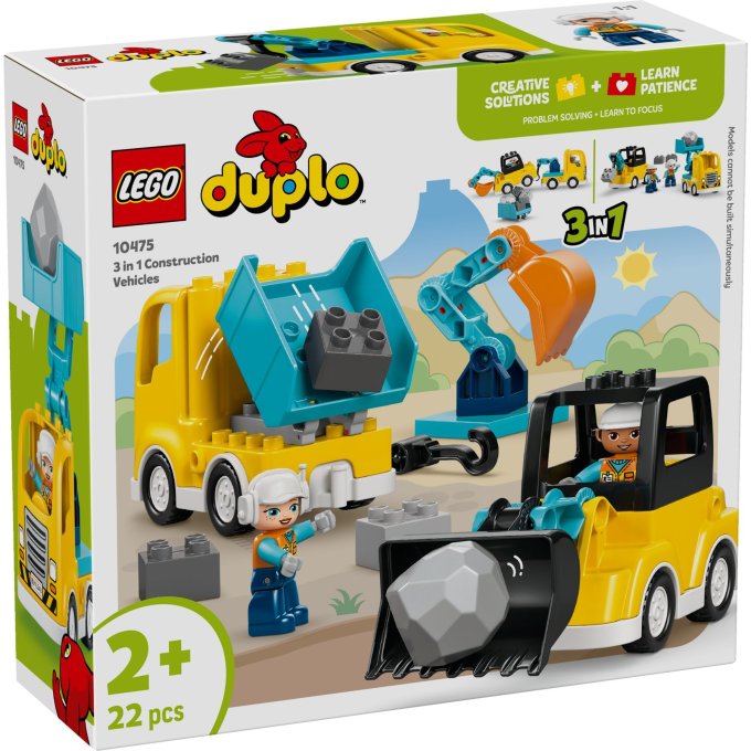10475 Lego Duplo – Vozidla na stavbě 3 v 1