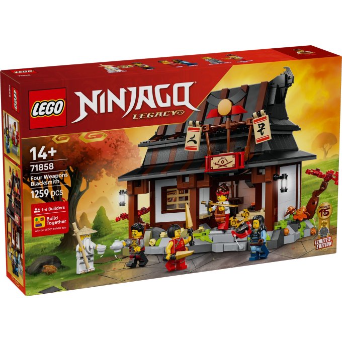 71858 Lego Ninjago – Kovárna Čtyři zbraně: 15 let NINJAGO