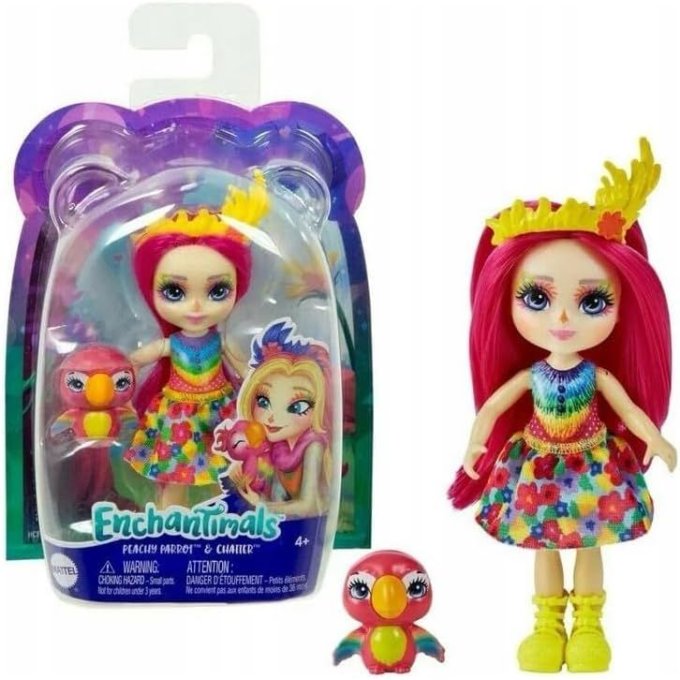 Enchantimals – Panenka se zvířátkem Peachy Parrot A Chatter
