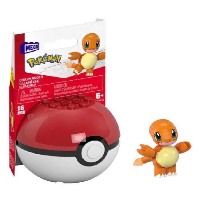 Mega Construx - Pokémon Pokeball Charmander Salaméche Glumanda