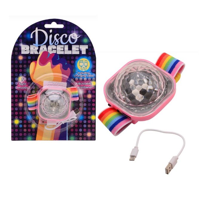 Nabíjecí náramek s disco koulí
