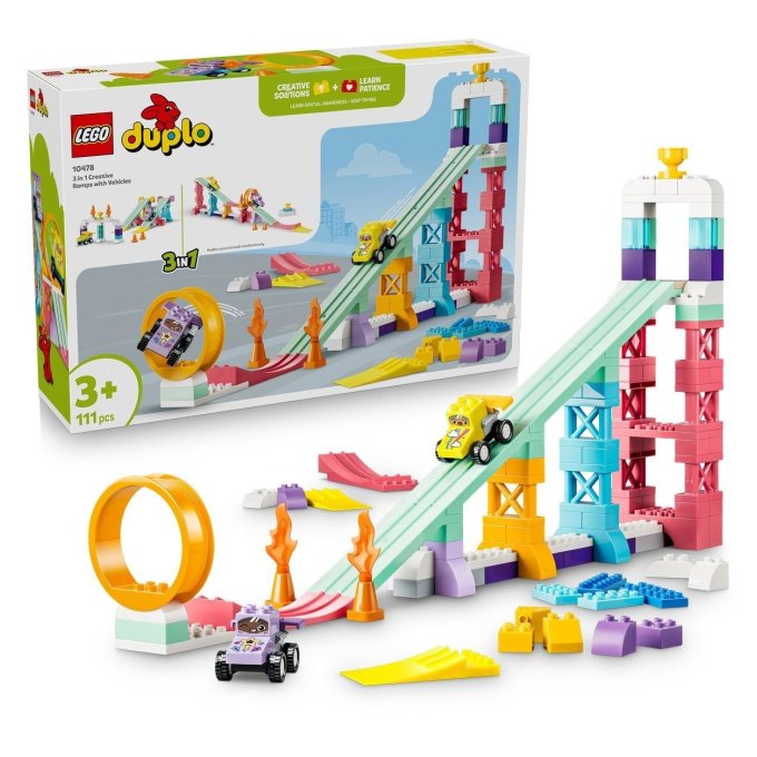 10478 Lego Duplo - Kreativní rampy s autíčky 3 v 1