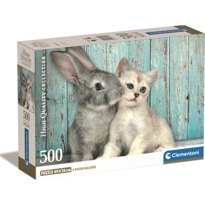 Puzzle 500 – Kotě a zajíček