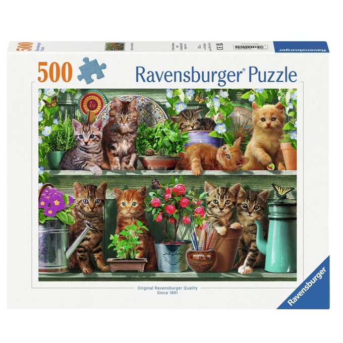 Puzzle 500 – Kočky na poličce