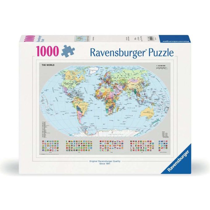 Puzzle 1000 - Politická mapa světa