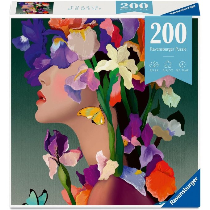 Puzzle 200 – Květinová hlava: Kosatec