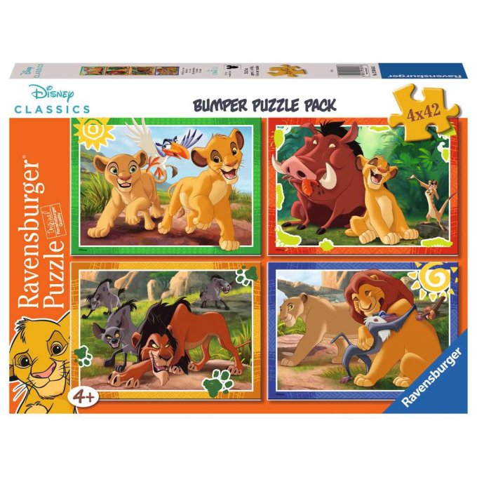 Puzzle 4x42 - Disney: Lví král