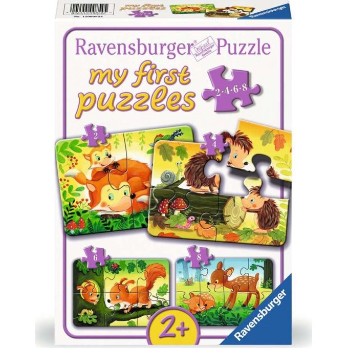 Moje první puzzle 4v1 - Lesní zvířátka