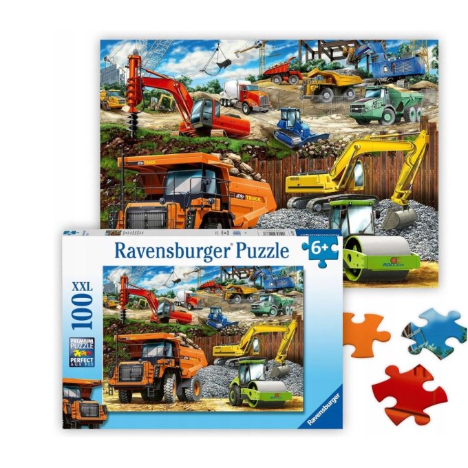 Puzzle 100 XXL – Pracovní vozidla