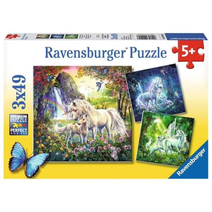 Puzzle 3x49 - Jednorožci