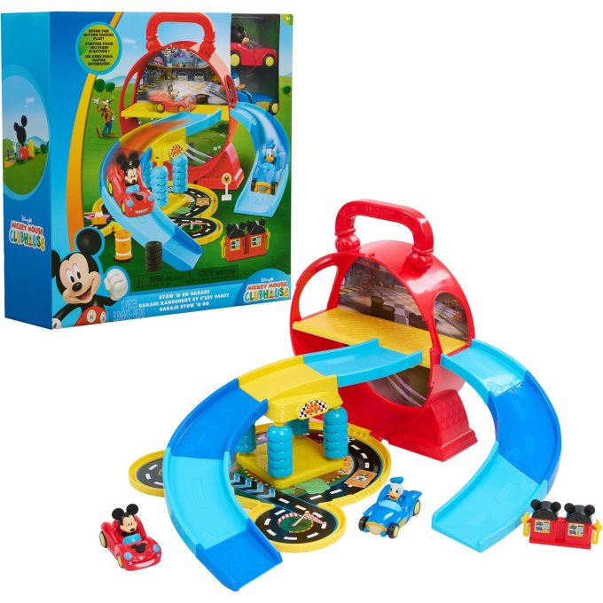 Disney Jr. Mickey Mouse – Přenosná garáž s autíčky
