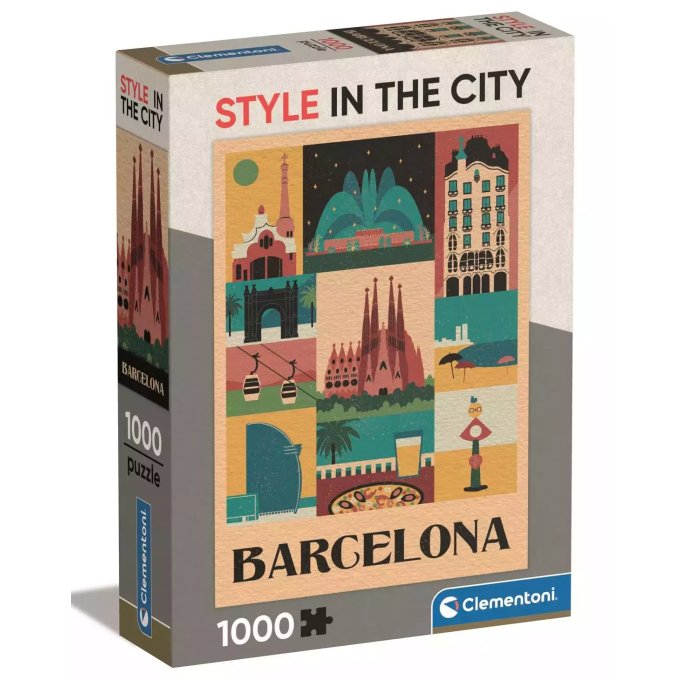 Puzzle 1000 - Styl ve městě Barcelona
