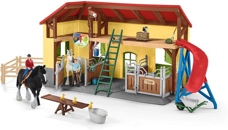 Schleich - Stáj pro koně s příslušenstvím 42485
