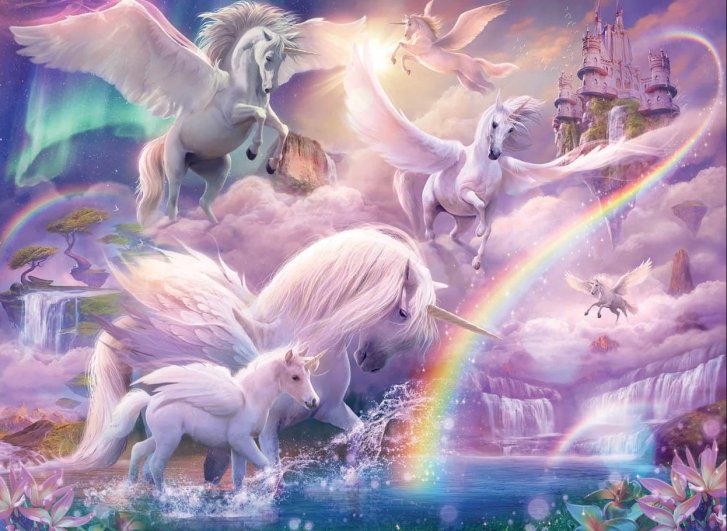 Puzzle 100 XXL - Jednorožci