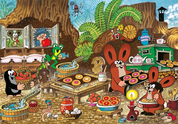 Puzzle 100 XL – Krtek v kuchyni