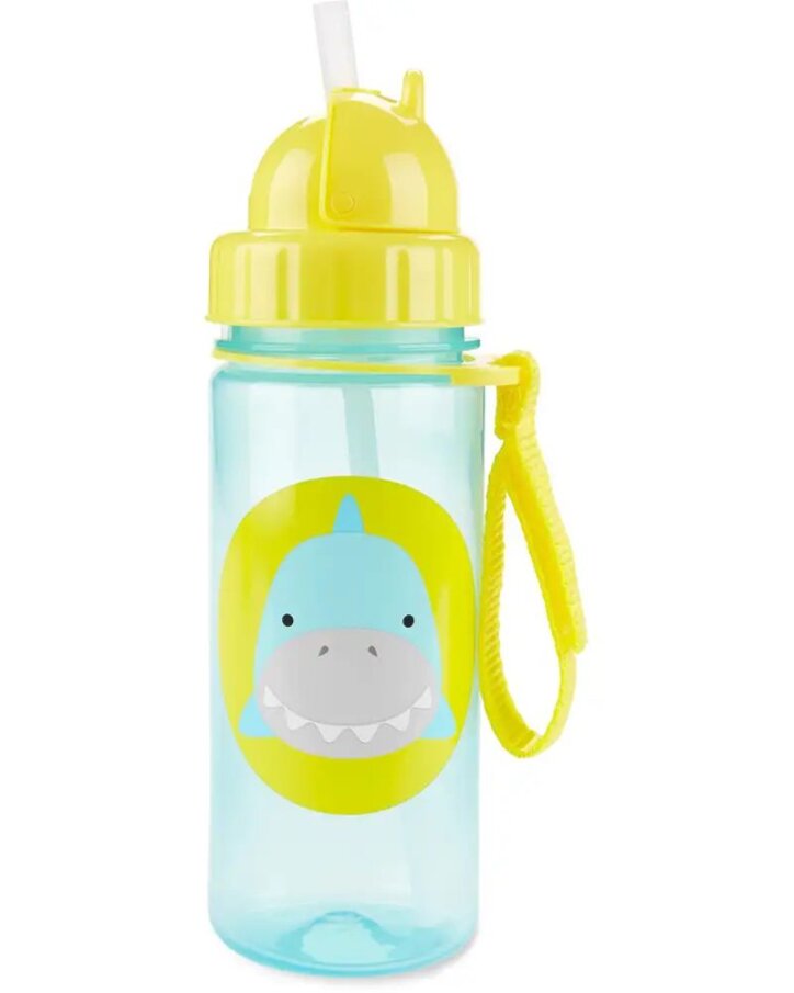 Láhev s brčkem – Žralok 390 ml