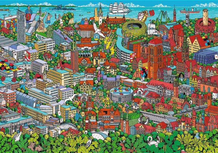 Puzzle 1000 – Trojměstí