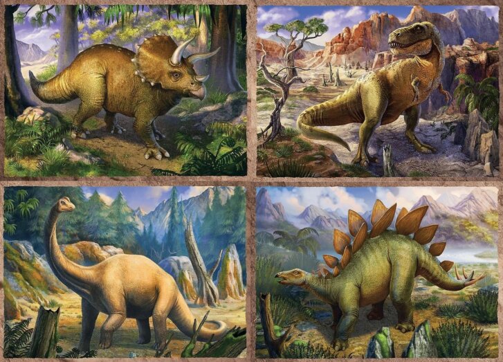 Puzzle 4v1 – Dinosauři