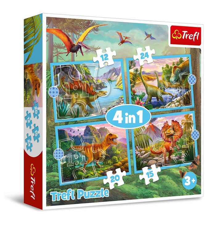 Puzzle 4v1 – Dinosauři