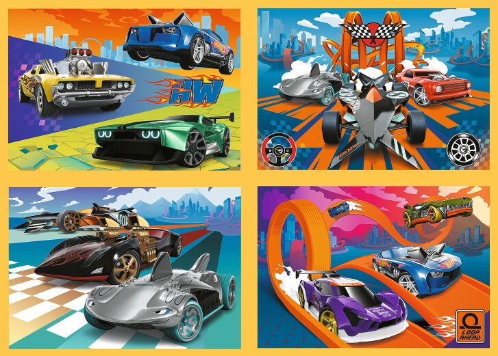 Puzzle 4v1 – Hot Wheels