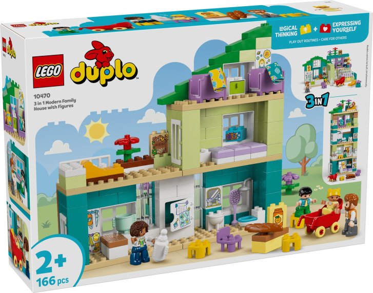 10470 Lego Duplo – Moderní rodinný dům 3 v 1 s figurkami