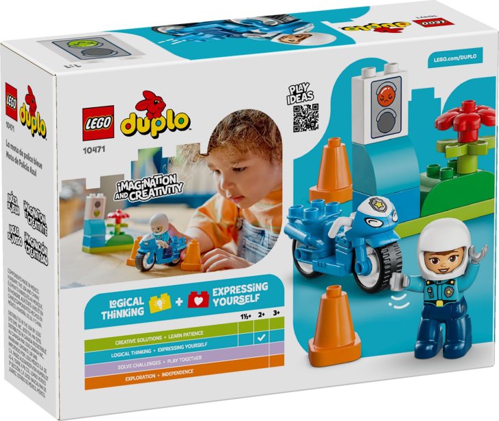 10471 Lego Duplo – Modrá policejní motorka