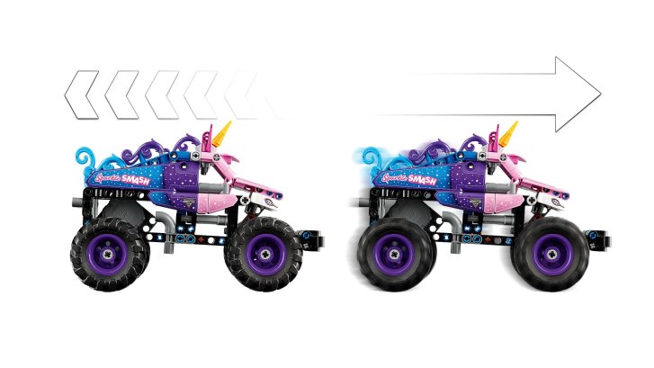 42220 Lego Technic – Monster Jam™ Sparkle Smash™ s natahovacím motorem