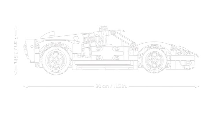 42223 Lego Technic – Závodní auto 1966 Ford GT40 MKII