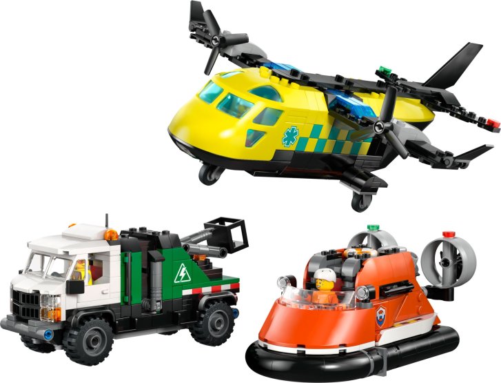 60505 Lego City – Remix: Letadlo, servisní vůz a vznášedlo