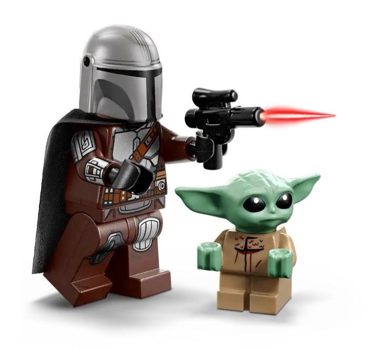 75436 Lego star Wars - Mandalorian a Grogu a spídrová motorka