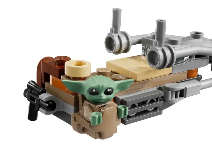 75436 Lego star Wars - Mandalorian a Grogu a spídrová motorka