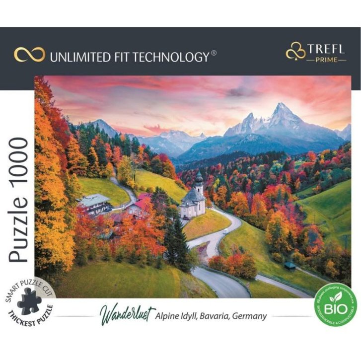 Puzzle 1000 - Na úpatí Alp, Bavorsko, Nemecko