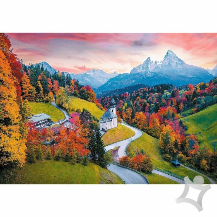 Puzzle 1000 - Na úpatí Alp, Bavorsko, Nemecko